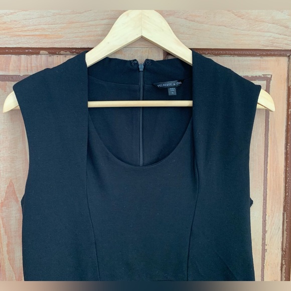 Felicity & Coco (Anthropologie) | black structured hourglass dress | sz XL - Picture 4 of 7